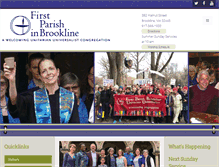 Tablet Screenshot of firstparishinbrookline.org